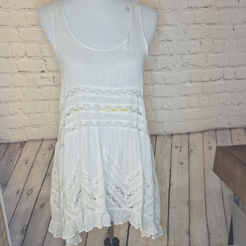 Free People White Polka Dot Dress